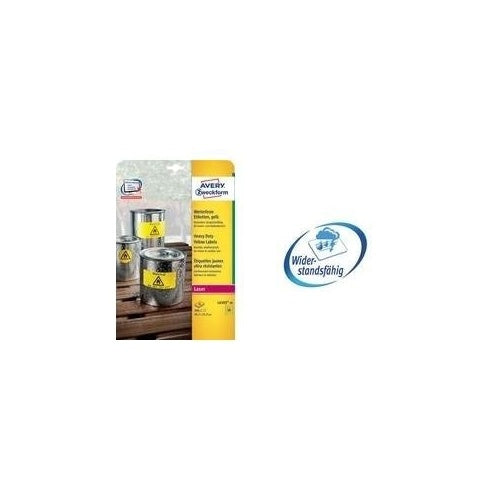 Avery Zweckform - Polyesterpapier - Gelb - 30 mm rund 960 Etikett(en) (20 Bogen x 48) (L6128-20) afbeelding 1