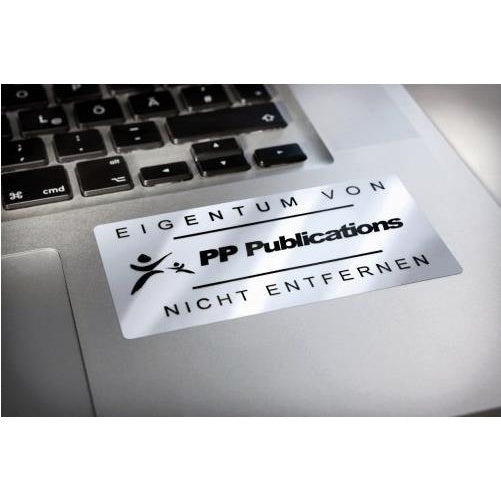 Avery - Polyester - permanenter Klebstoff - Matt Silver - 70 x 37 mm 480 Etikett(en) (20 Bogen x 24) name labels (L6133-20) afbeelding 1