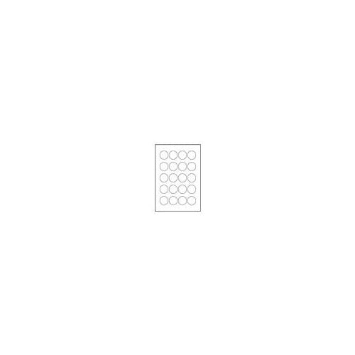 Avery Heavy Duty Laser Labels - Nicht ablösbare Polymeretiketten - white - 40 mm rund - 480 Stck. (20 Bogen x 24) (L6112-20) afbeelding 1
