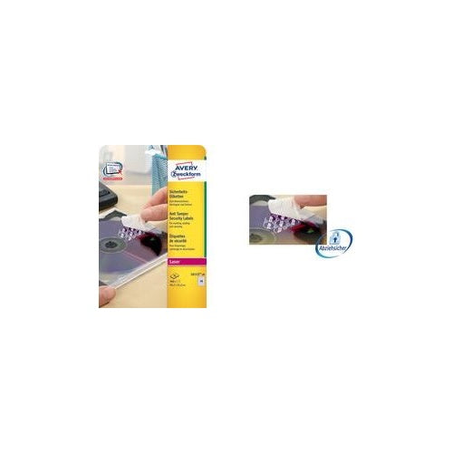 Avery Anti-tamper Label - Nicht ablösbare Polymeretiketten - weiß - 21,2 x 45,7 mm - 960 Stck. (20 Bogen x 48) (L6113-20) afbeelding 1