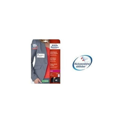 Avery Zweckform - Acetate silk - entfernbarer Klebstoff - weiß - 88,9 x 31 mm 320 Etikett(en) (20 Bogen x 16) Etikett (L4783-20) afbeelding 1