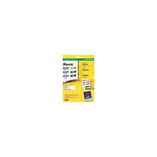 Avery Inkjet Magnet - Magnetische Etiketten - 28 x 78 mm - 90 Stck. (5 Bogen x 18) (J8871-5) afbeelding 1