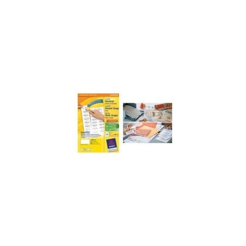 Avery Zweckform 3653 - Permanente, selbstklebende Papieretiketten - weiß - 105 x 42,3 mm - 2800 Etikett(en) (200 Bogen x 14) (3653-200) afbeelding 1
