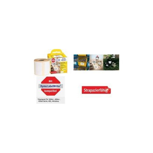 Avery Zweckform - Folie - permanenter Klebstoff - weiß - 57 x 32 mm 400 Etikett(en) (1 Rolle(n) x 400) Etiketten afbeelding 1
