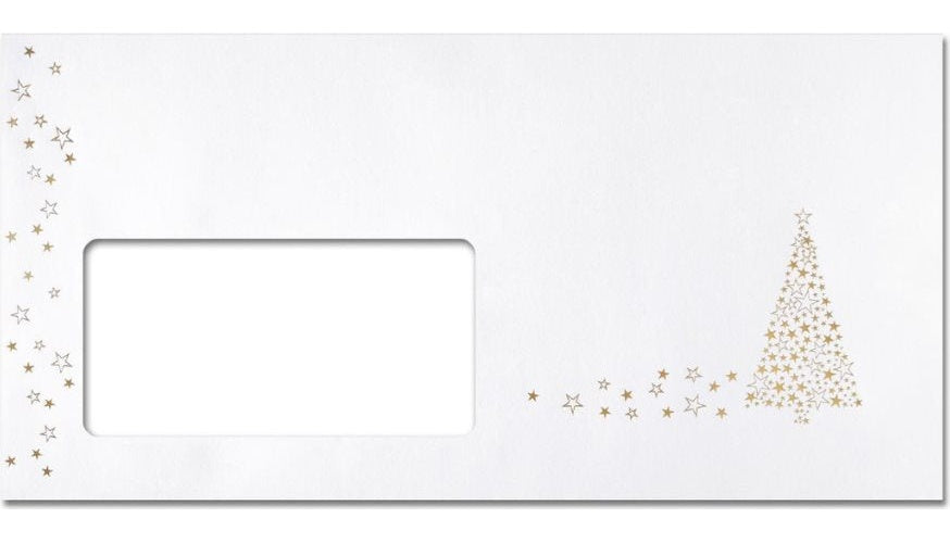 sigel Weihnachts-Umschlag "Golden Tree", DIN lang gummiert, 90 g/qm Spezialpapier, für Inkjet/Laser/Kopierer, - 1 Stück (DU084) afbeelding 1