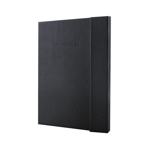 sigel Notizbuch "CONCEPTUM", DIN A4 hoch, kariert, 97 Blatt edle "Softwave"-Oberfläche in schwarz, Seiten in chamois, - 1 Stück (CO151) afbeelding 1