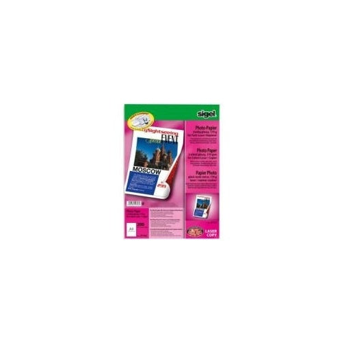Sigel Photo Paper for Colour Laser/Copier LP342 - Beidseitig beschichtetes Fotoglanzpapier - A4 (210 x 297 mm) - 170 g/m2 - 200 Blatt (LP342) afbeelding 1