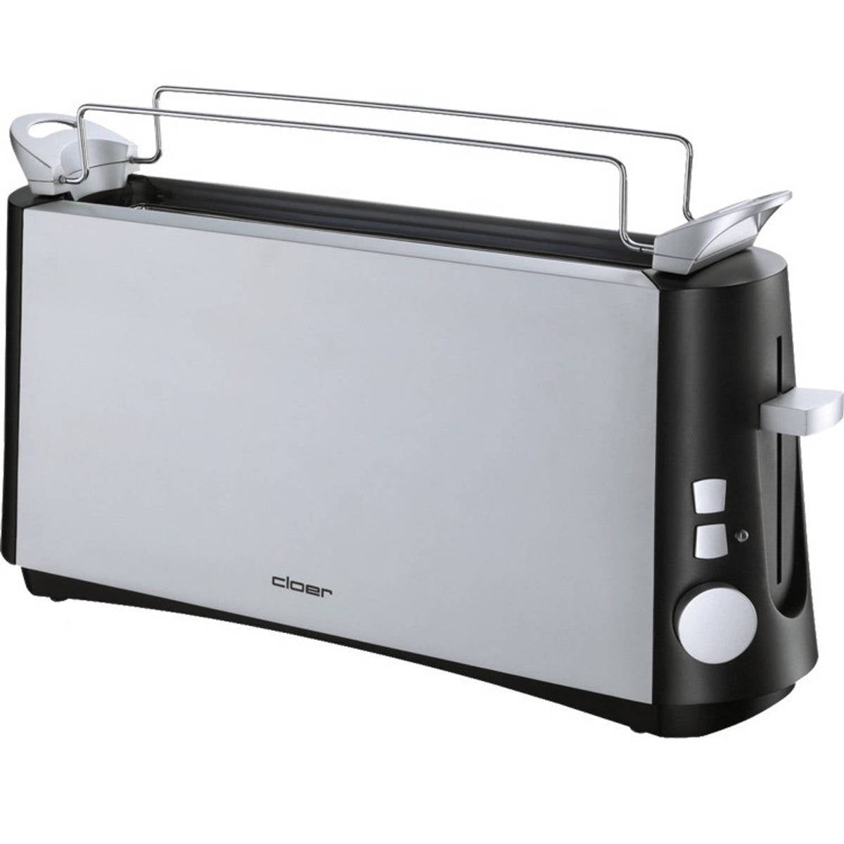 Cloer 3810 - Toaster - 2 Scheibe(n) - Edelstahl matt/Schwarz (3810) afbeelding 1