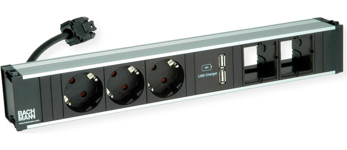 Bachmann CONI Steckdosenleiste 3xSchutzkontaktdosen 1xUSB Charger 2xCustom 0,2 m (912.0189) afbeelding 1