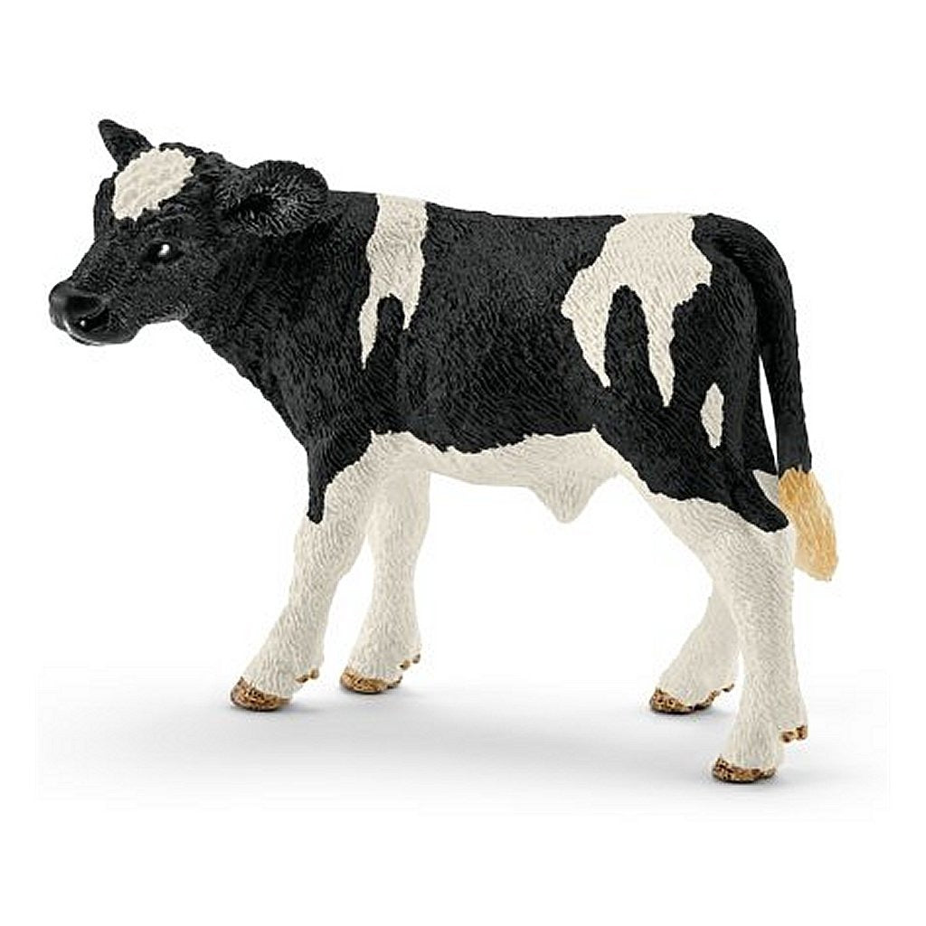 Schleich Zwartbonte Calf Figurine - Hand-painted - Educational Toy