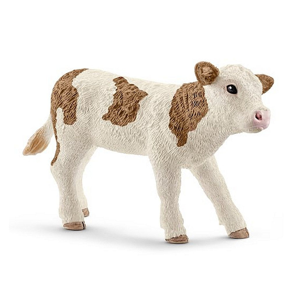 Schleich Simmental Calf Figurine - Hand-painted - Educational Toy