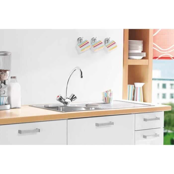 Mélangeur Evier - GROHE - Costa Trend - Bec haut - Chromé - Garantie 5 ans afbeelding 2