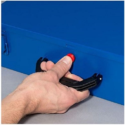 allit Metall-Kleinteilekoffer EuroPlus Pro M 44H-48, blau aus pulverbeschichtetem Stahlblech, Kunststoffgriff, - 1 Stück (454123) afbeelding 3