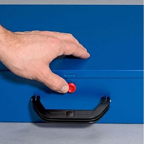 allit Metall-Kleinteilekoffer EuroPlus Pro M 44H-48, blau aus pulverbeschichtetem Stahlblech, Kunststoffgriff, - 1 Stück (454123) afbeelding 4