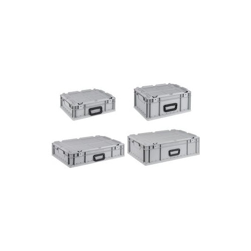 allit Aufbewahrungsbox ProfiPlus EuroCarry 417, grau Eurobox aus PP, mit Klappdeckel, Tragkraft: 17 kg, - 1 Stück (456841) - 4005187568417 - image 1