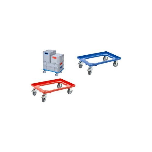 allit Transportroller ProfiPlus EuroRoll OB 600, rot Rahmen aus stabilem Kunststoff, 2 Lenkrollen und - 1 Stück (456868) afbeelding 1