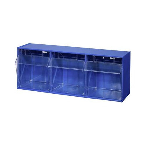 Allit Klappkasten-Magazin (B x H x T) 600 x 240 x 200 mm Blau, Transparent VarioPlus ProFlip 3 464410 1 St. (464410) afbeelding 1