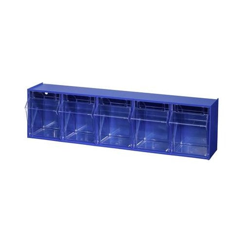 Allit Klappkasten-Magazin (B x H x T) 600 x 165 x 135 mm Blau, Transparent VarioPlus ProFlip 5 464430 1 St. (464430) afbeelding 1