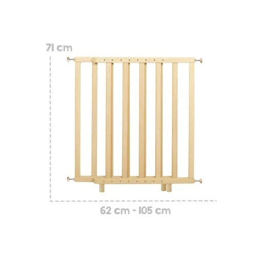 Barriere de sécurité bébé - ROBA - Pour porte et escalier - De 62 a 105 cm - Bois naturel - 4005317236162 - image 3