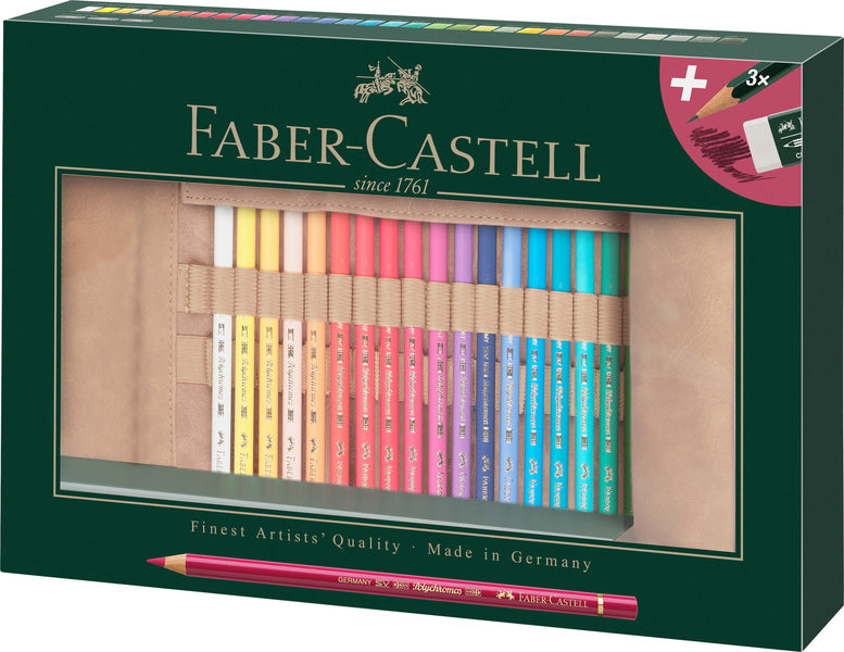 Faber Castell FC-110030 Pencil Case with 30 Polychromos Pencils