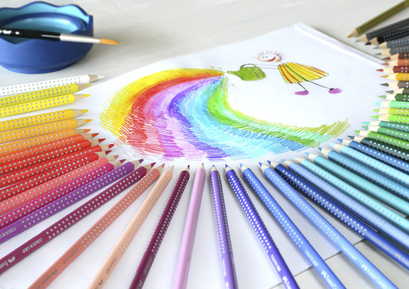 Faber-Castell Colored Pencil Set 24 Pieces Ergonomic Triangular Shape Metal Case FC-112423