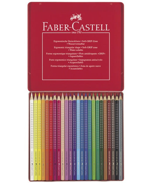 Faber Castell FC-112423 Kleurpotlood Faber-Castell GRIP Metalen Etui A 24 Stuks afbeelding 3