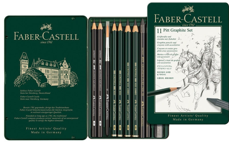 Faber Castell FC-112972 Grafietset Faber-Castell Pitt 11-delig afbeelding 1