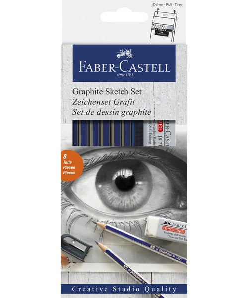 Faber Castell FC-114000 Grafietset Faber-Castell Goldfaber 8-delig afbeelding 1