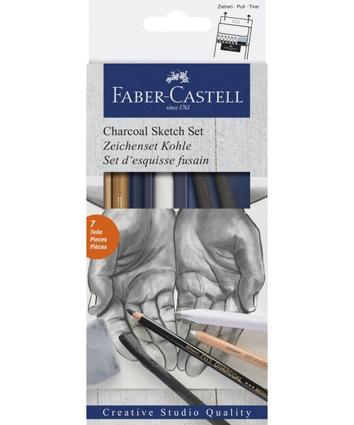Faber Castell FC-114002 Houtskoolset Faber-Castell 7-delig afbeelding 1
