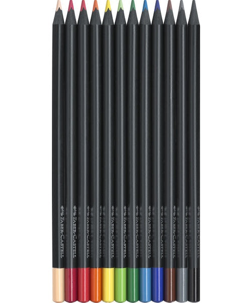 Faber Castell FC-116412 Kleurpotloden Black Edition In Etui 12 Stuks afbeelding 2