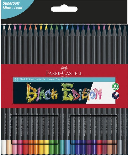 Faber Castell FC-116424 Kleurpotloden Black Edition In Etui 24 Stuks afbeelding 1