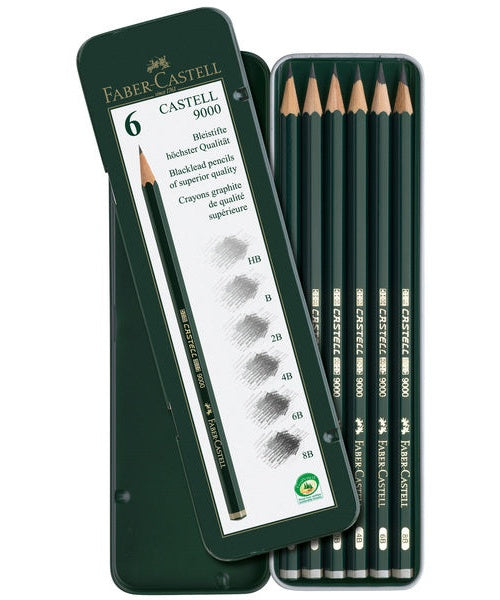 Faber Castell FC-119063 Potlood 9000 Bliketui A 6 Stuks afbeelding 1