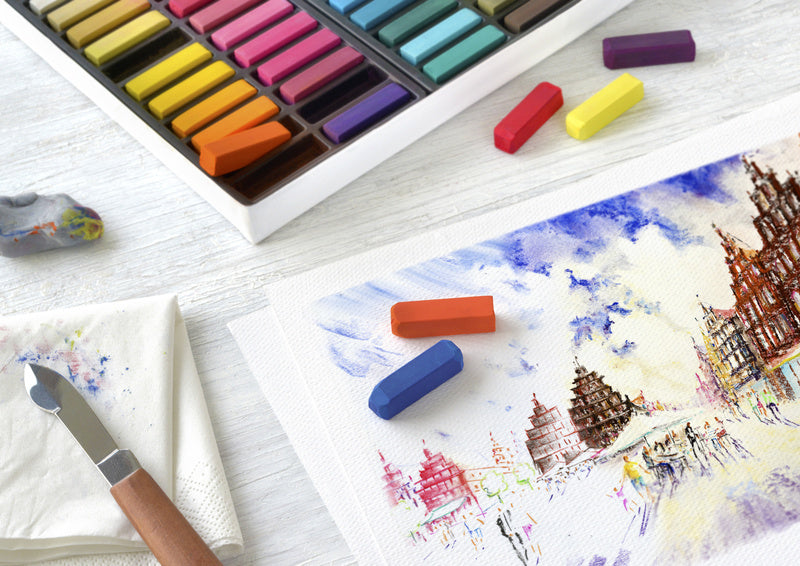Faber Castell Half-Length Pastel Crayons Case of 72 Pieces FC-128272