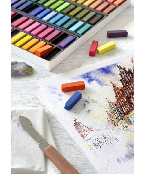 Faber Castell FC-128272 Pastelkrijt Halve Lengte Etui à 72 Stuks afbeelding 3