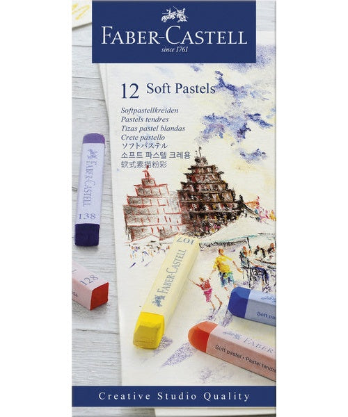 Faber Castell FC-128312 Pastelkrijt Creative Studio Softpastel 12 Delig Etui afbeelding 1