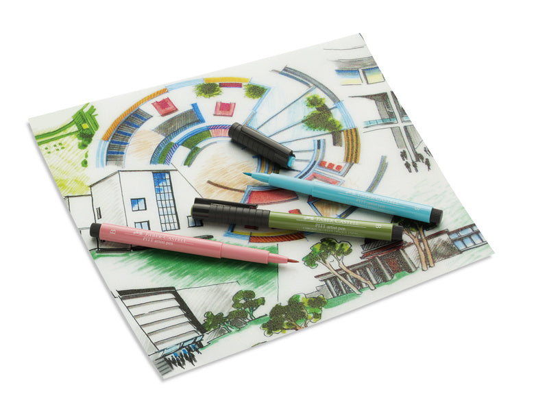 Faber-Castell Drawing Pencil Pitt Artist Pen 4-piece Case Dark Sepia FC-167101