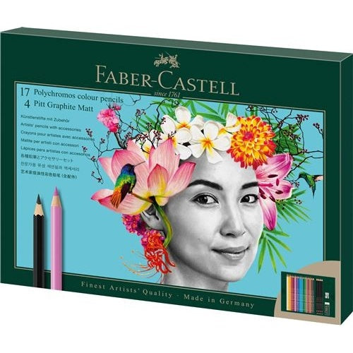 FABER-CASTELL Polychromos & Pitt Graphite Matt Malset farbsortiert, 23 St. (210052) afbeelding 1