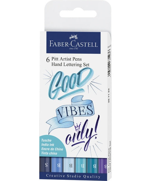 Faber Castell FC-267123 Tekenstift Faber-Castell Pitt Artist Pen Letteringset 6x afbeelding 1