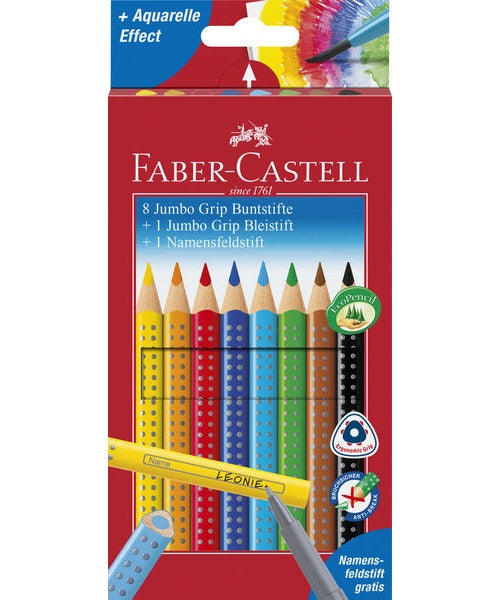 Faber Castell FC-280921 Kleurpotlood Faber-Castell Jumbo GRIP Promotieset 8 + 1 + 1 afbeelding 1