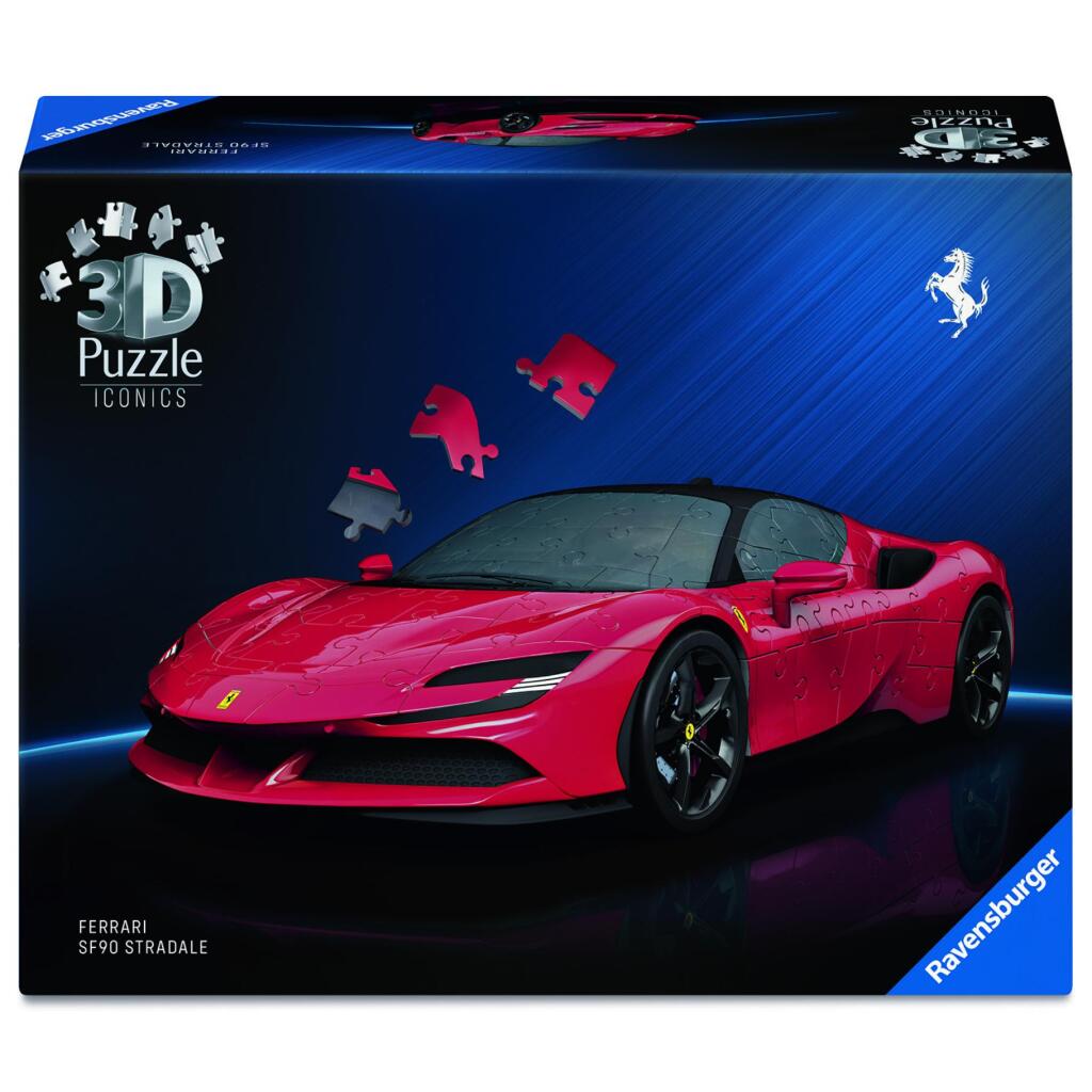 Ravensburger Iconics 3D Puzzle Ferrari SF90 Stradale 108 Pieces - Detailed Model Kit