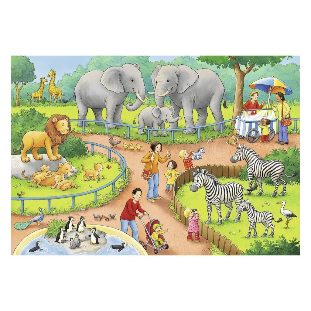 Ravensburger Puzzle Day at the Zoo 2x24 Pieces