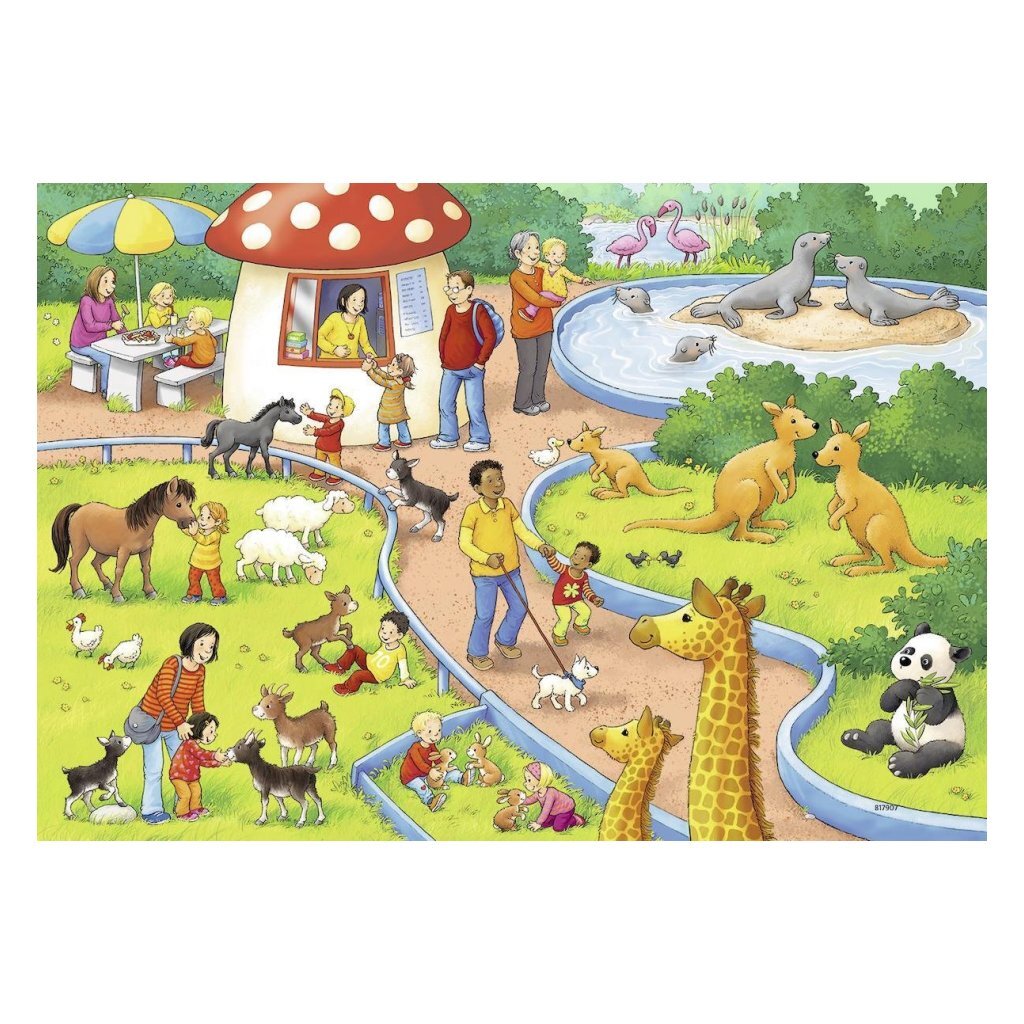 Ravensburger Puzzle Day at the Zoo 2x24 Pieces