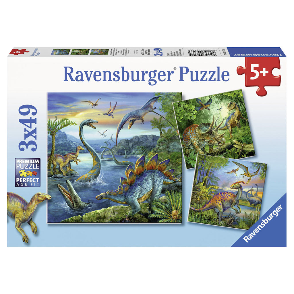 Ravensburger 3 Dinosaur Puzzles 3x49 Pieces