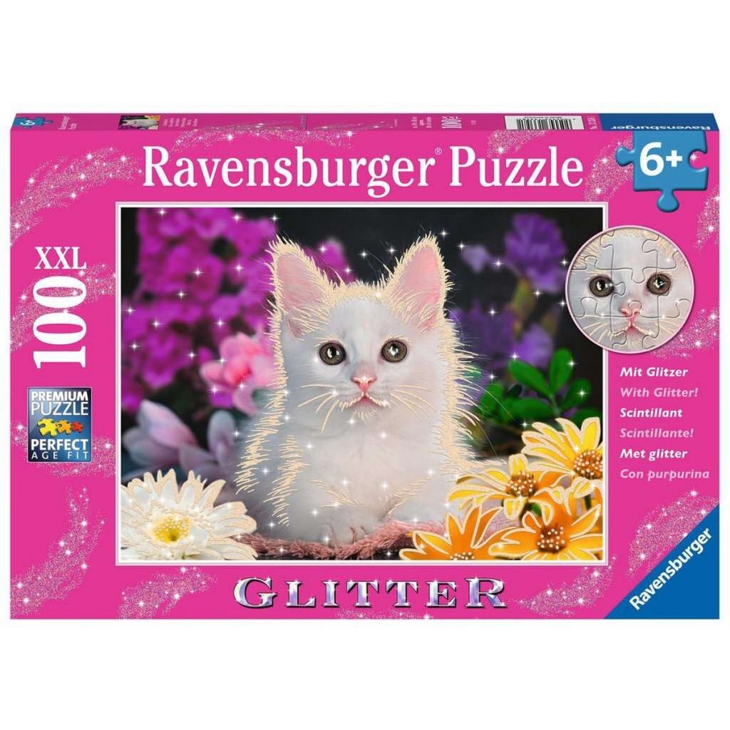 Ravensburger Puzzle Glitter Kitten 100 XXL Pieces