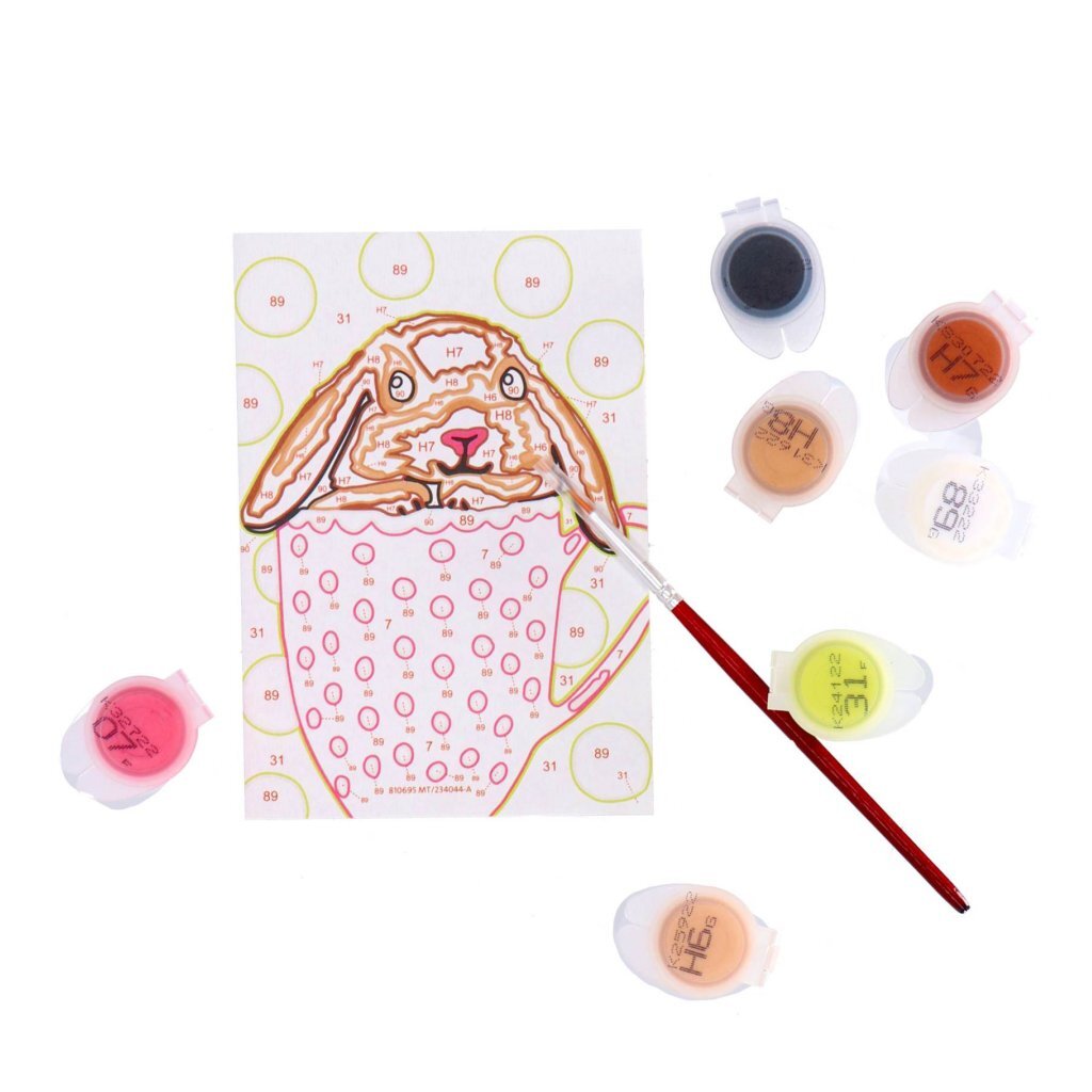 Ravensburger CreArt Paint by Number Bunny in a Cup - 7 Colors - Suitable for Ages 7+