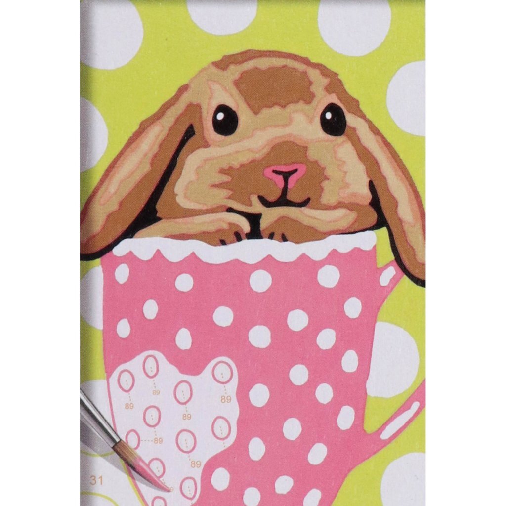 Ravensburger CreArt Paint by Number Bunny in a Cup - 7 Colors - Suitable for Ages 7+