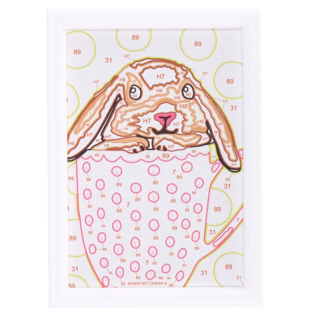 Ravensburger CreArt Paint by Number Bunny in a Cup - 7 Colors - Suitable for Ages 7+