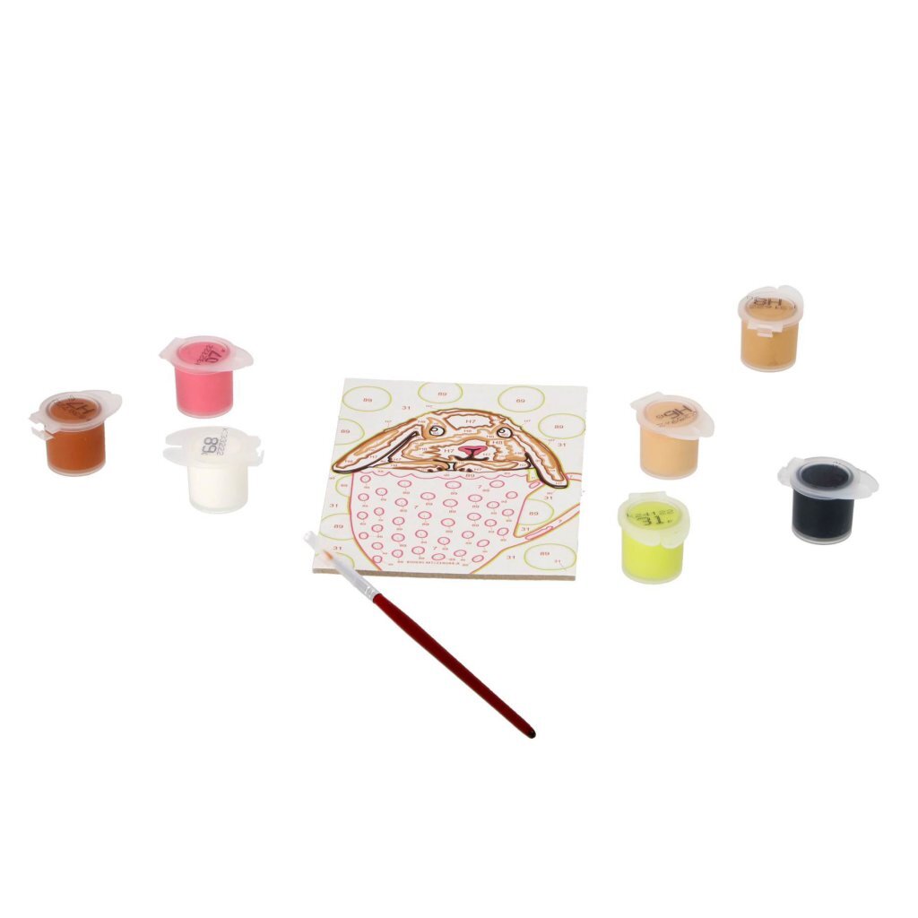 Ravensburger CreArt Paint by Number Bunny in a Cup - 7 Colors - Suitable for Ages 7+