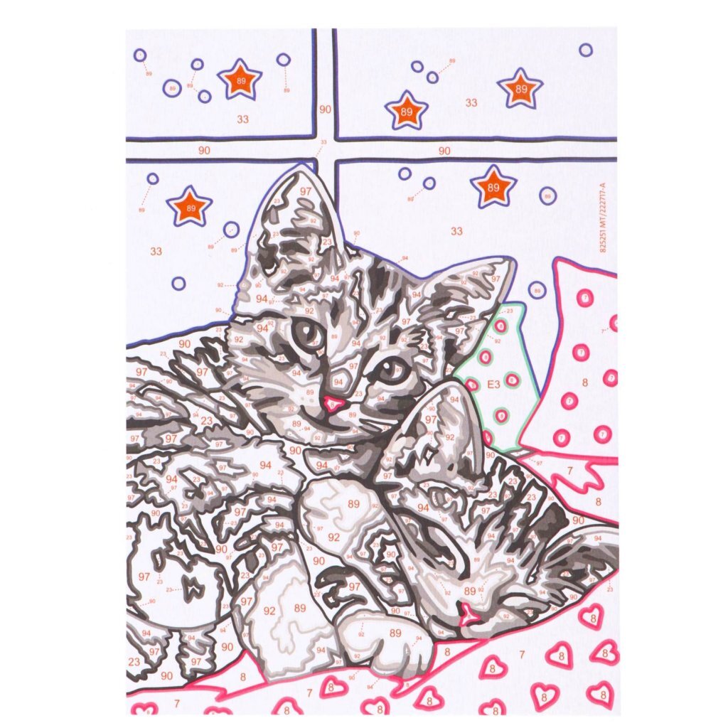 Ravensburger CreArt Paint by Numbers Sleeping Cats Glitter - Suitable for Ages 11+