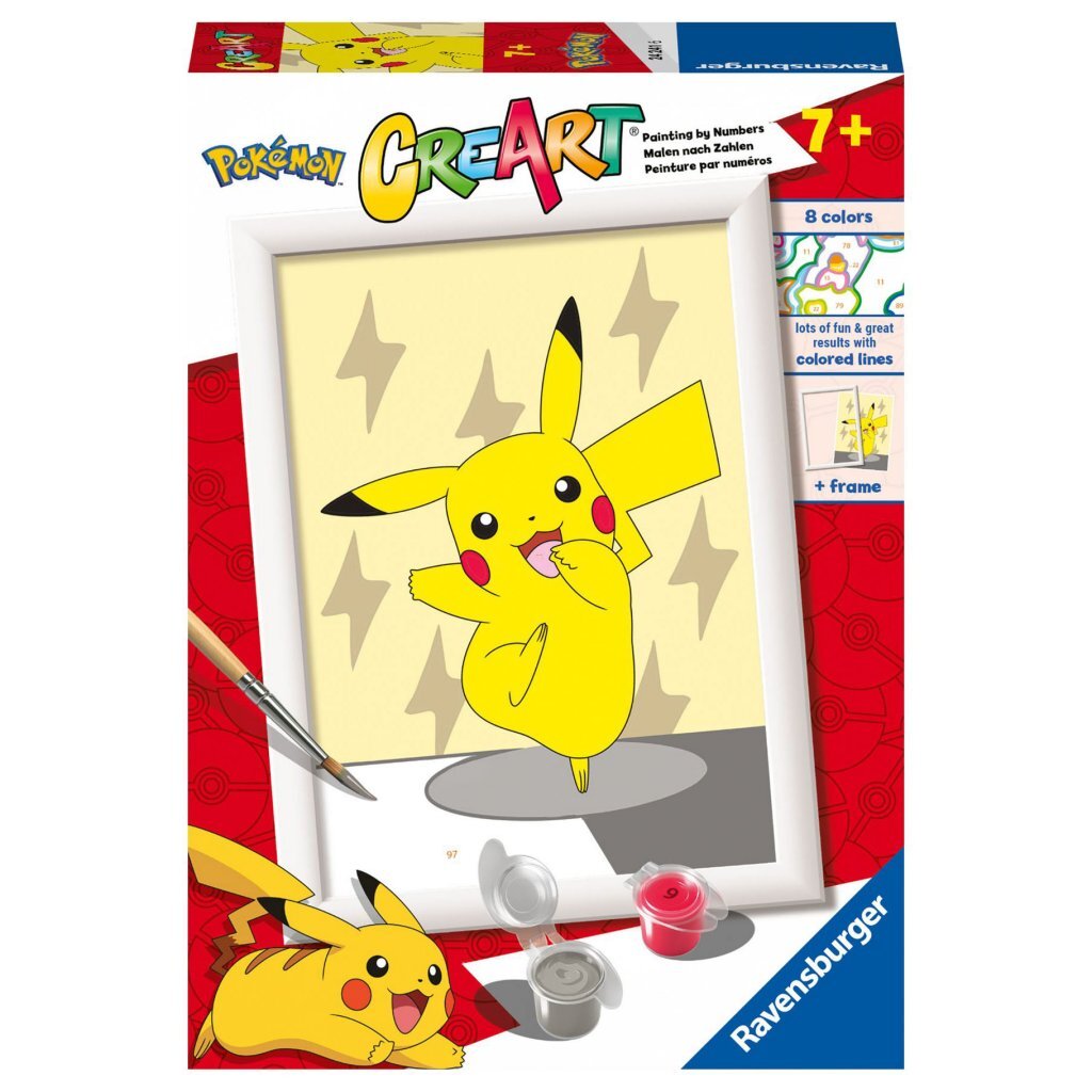 Ravensburger CreArt Paint by Numbers Pokémon Pikachu - Suitable for Ages 7+